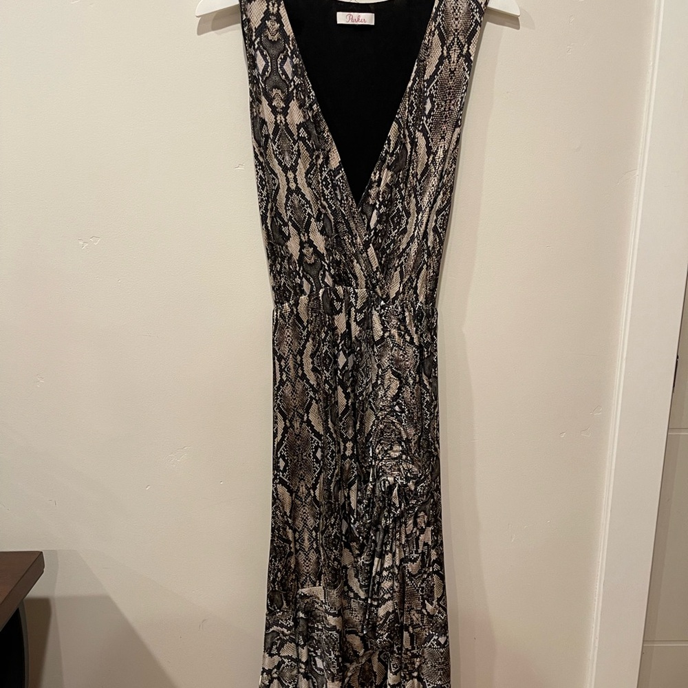 Snakeskin Print‎ Sleeveless Dress